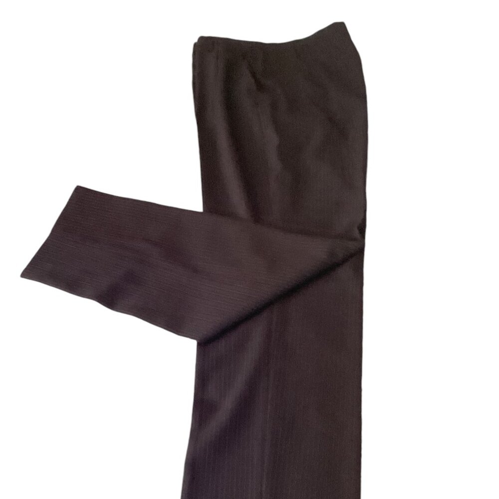 VINTAGE Bianca Washable 2-Piece Pant Suit in Pinstripe Fabric, Size 8, Black/red - Picture 8 of 16